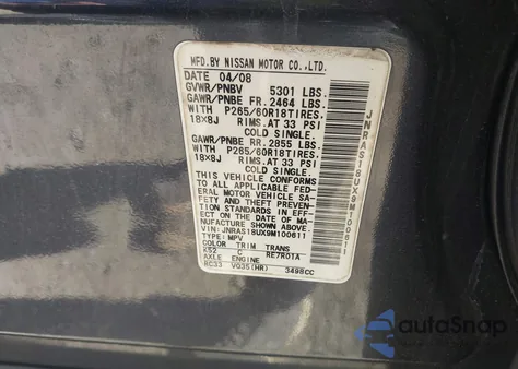 2009 Infiniti Fx35 из США, поврежденный, VIN JNRAS18UX9M100611